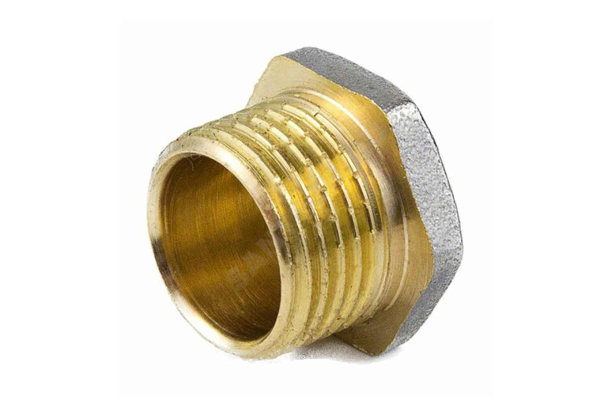 Заглушка латунь никель Ду 50 (2") НР 9017 ГОСТ 32585-2013 Aquasfera 9017-06