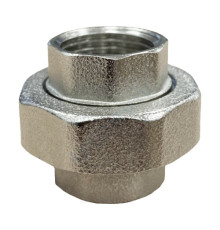 Соединитель латунь никель американка Ду 25 (1") прямой ВР/ВР Китай