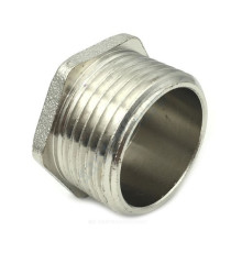 Заглушка латунь никель Ду 15 (1/2") НР