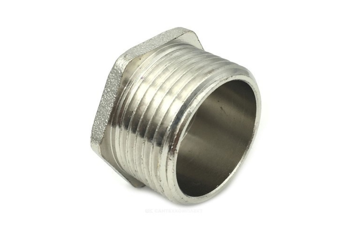 Заглушка латунь никель Ду 15 (1/2") НР