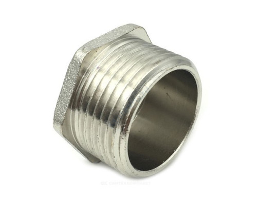 Заглушка латунь никель Ду 15 (1/2") НР