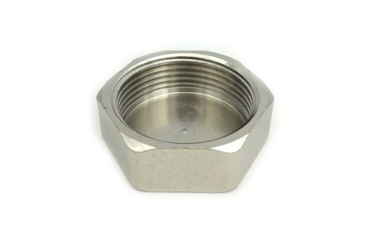 Заглушка латунь никель Ду 40 (1 1/2") ВР Китай