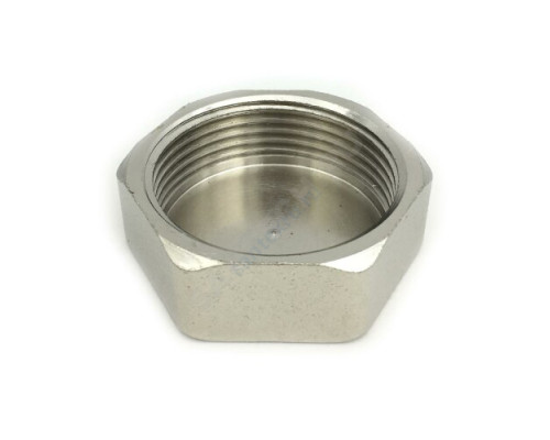 Заглушка латунь никель Ду 40 (1 1/2") ВР Китай