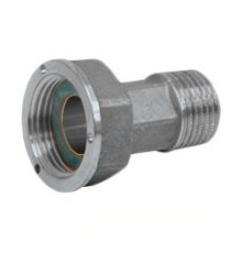Полусгон латунь хром Ду 15х20 (1/2"х3/4") НР/нак. гайка R37 Giacomini R37Y003