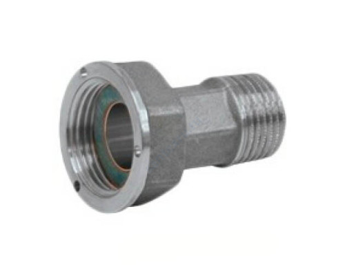 Полусгон латунь хром Ду 20х25 (3/4"х1") НР/нак. гайка R37 Giacomini R37Y004