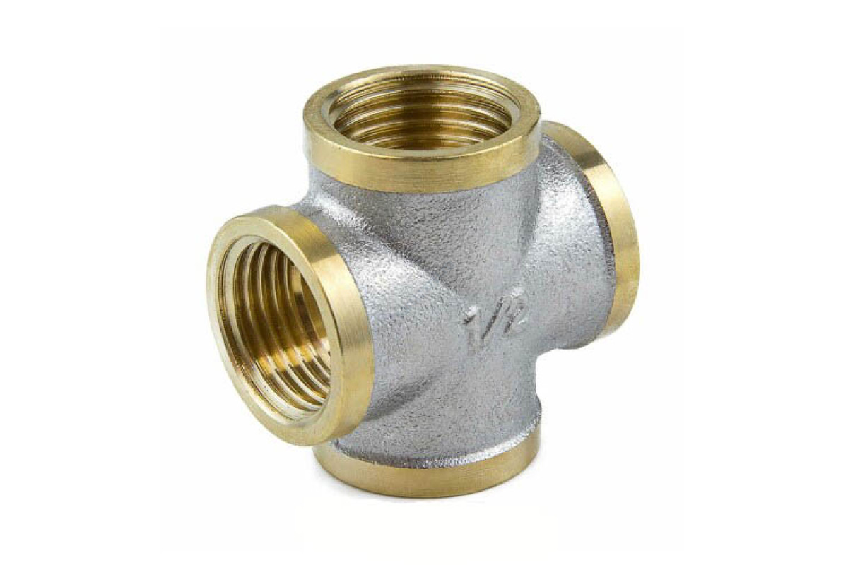 Крест латунь никель Ду 25 (1") ВР/ВР 9011