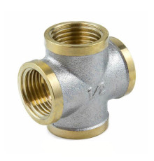 Крест латунь никель Ду 25 (1") ВР/ВР 9011