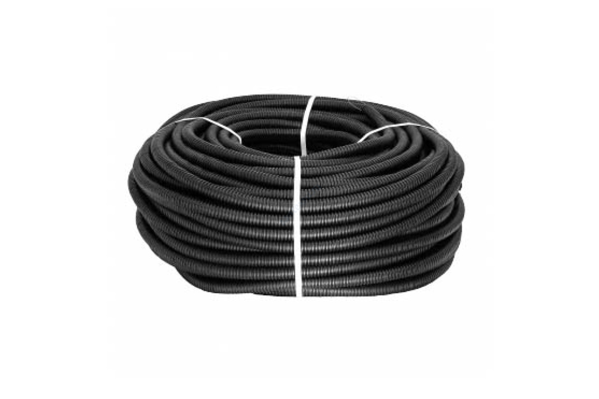 Шланг гофрированный ПЭ для PE-X Дн 50 для трубы Дн 32 черный бухта 30м Санпласт