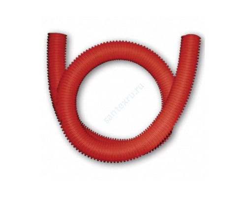 Шланг гофрированный ПЭ для PE-X Дн 25 для трубы Дн 16 красный бухта 50м Санпласт