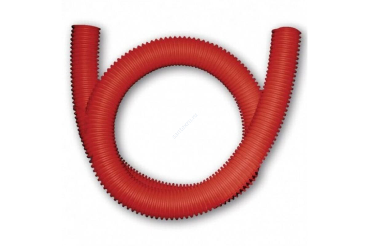 Шланг гофрированный ПЭ для PE-X Дн 32 для трубы Дн 20 красный бухта 50м Санпласт