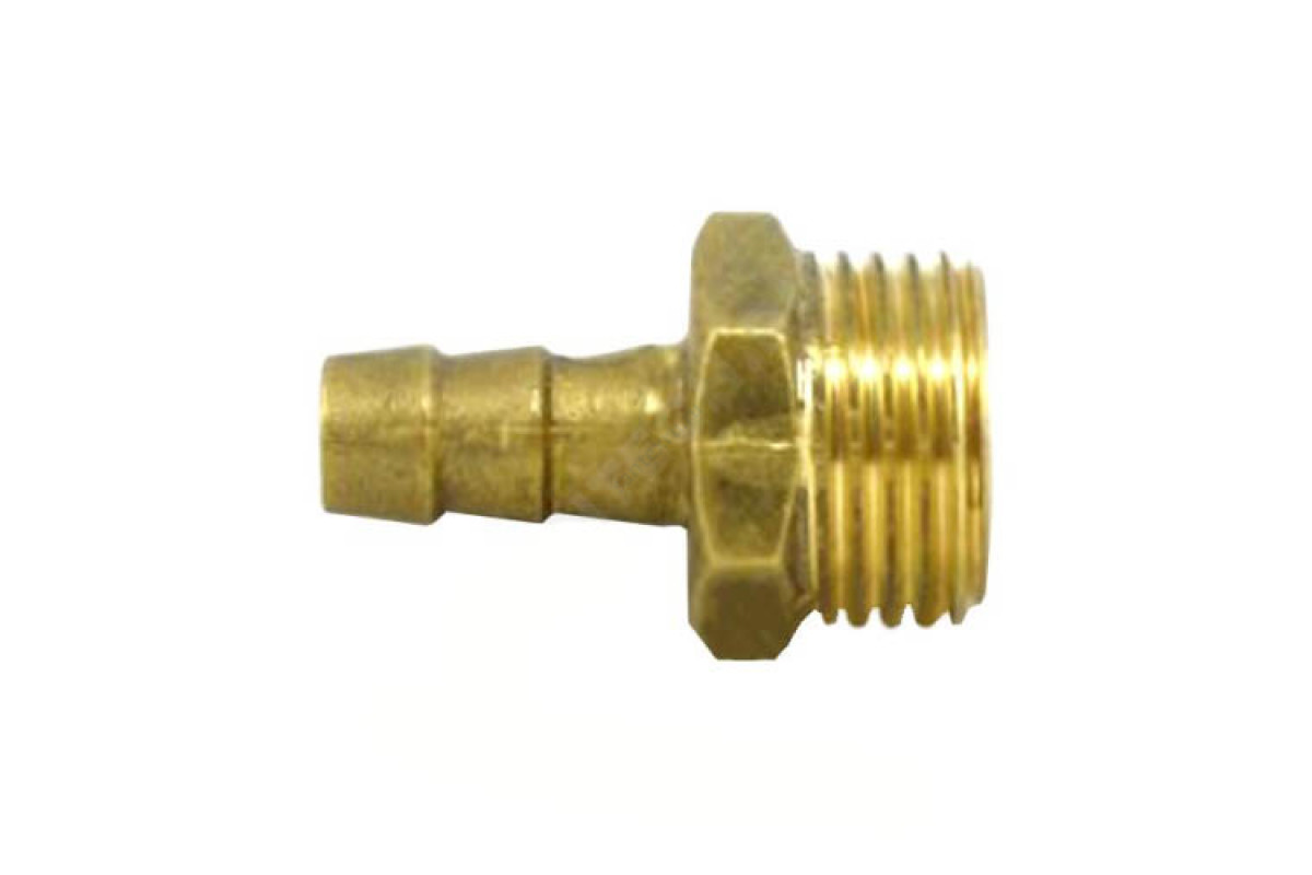 Переходник латунь неразъемный для шланга Дн 10х1/2" НР Цветлит