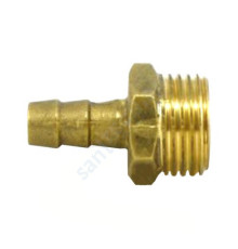 Переходник латунь неразъемный для шланга Дн 10х1/2" НР Цветлит