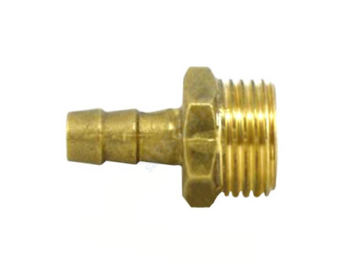 Переходник латунь неразъемный для шланга Дн 16х1/2" НР Цветлит