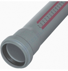Труба PP-H с раструбом серая HT HTEM Дн 75х1,9 б/нап L=0,75м в/к Ostendorf 113030