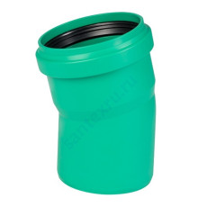 Отвод PP-MD зелёный KG2000 KG2000B Дн 125х15гр б/нап в/к Ostendorf 771400