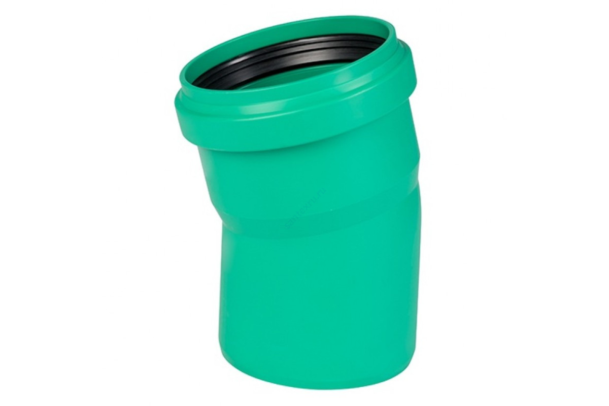 Отвод PP-MD зелёный KG2000 KG2000B Дн 200х15гр б/нап в/к Ostendorf 771600