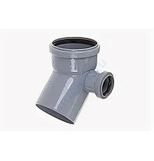 Отвод PP-H с выходом правый серый Дн 110х50х45гр б/нап в/к Ostendorf 904032