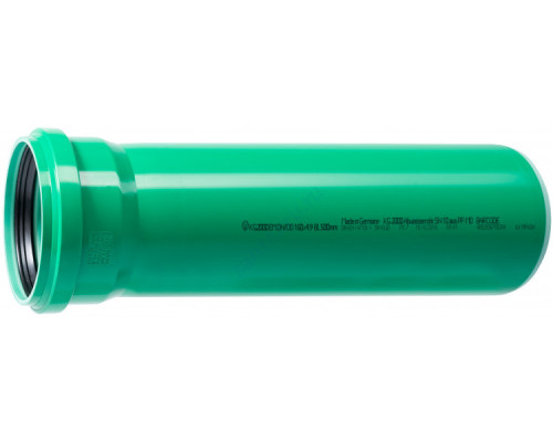 Труба PP-MD с раструбом зелёная KG2000 KG2000EM Дн 110х3,4 б/нап SN10 L=3,0м в/к Ostendorf 770370