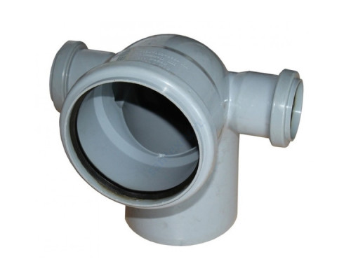 Отвод PP-H с выходом левый и правый серый Дн 110х50х90гр б/нап в/к Ostendorf 904025