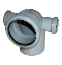 Отвод PP-H с выходом левый и правый серый Дн 110х50х45гр б/нап в/к Ostendorf 904031