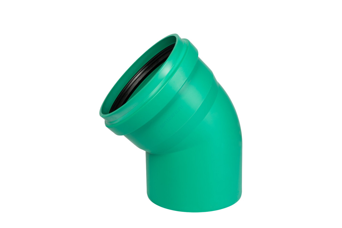 Отвод PP-MD зелёный KG2000 KG2000B Дн 160х45гр б/нап в/к Ostendorf 771520