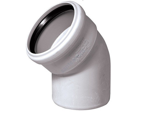 Отвод PP-H бесшумный белый RAUPIANO PLUS Дн 110х87гр б/нап в/к Rehau 11234641001