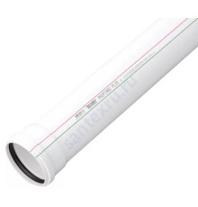 Труба PP-H с раструбом бесшумная белая RAUPIANO PLUS Дн 110х2,7 б/нап L=0,5м в/к Rehau 11202741006
