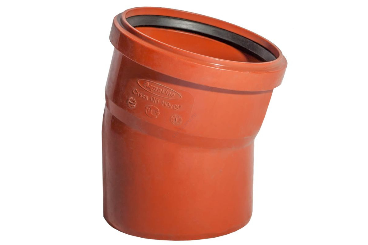 Отвод PP-B коричневый Дн 110х30гр б/нап в/к Политэк