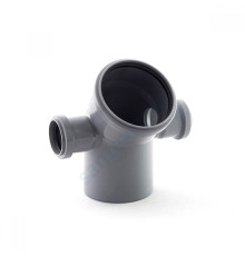 Отвод PP-H с выходом левый и правый серый Дн 110х50х50х87гр б/нап в/к RTP (РосТурПласт) 11348