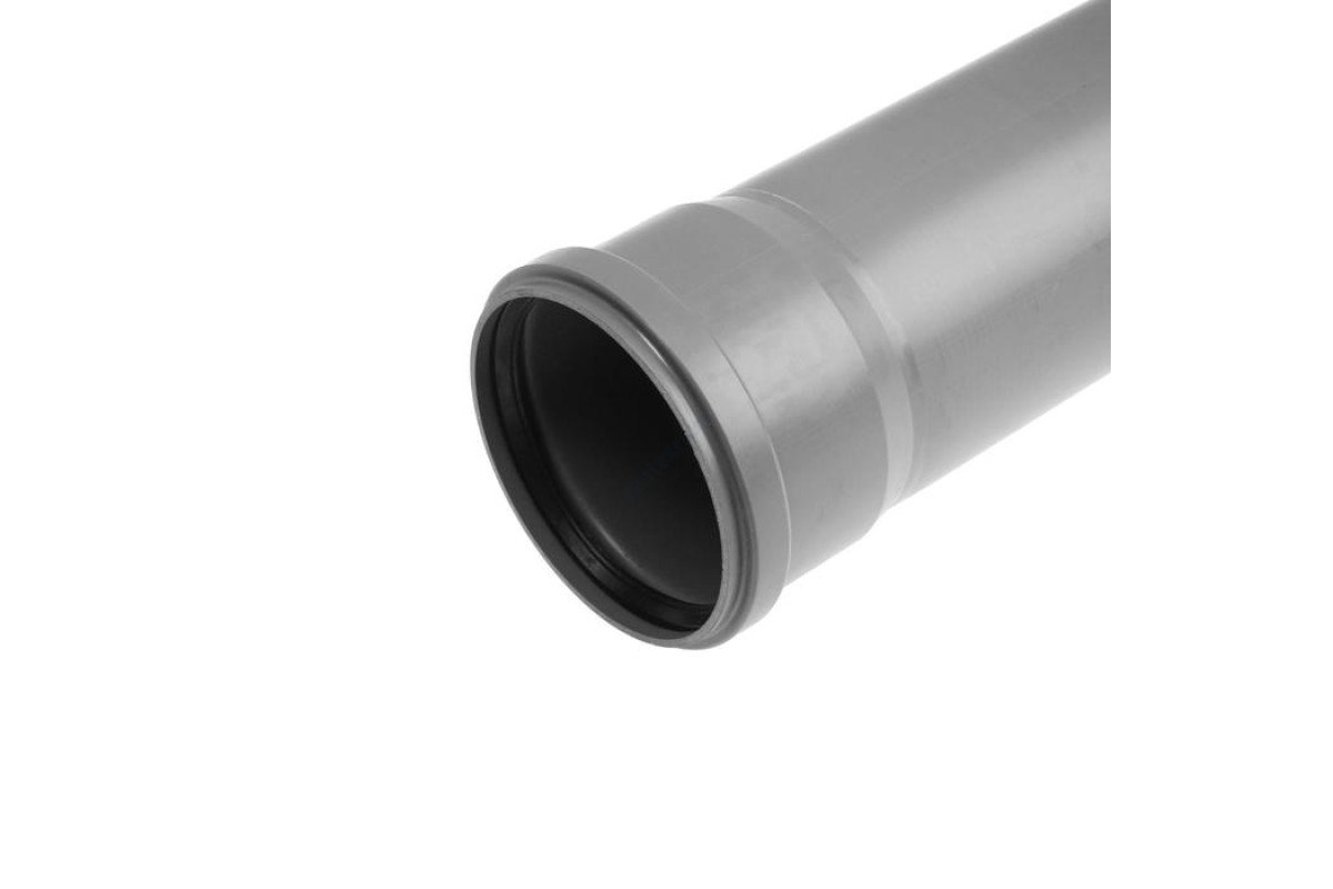 Труба PP-H с раструбом серая OPTIMA Дн 110х2,2 б/нап L=2,0м в/к VALFEX 211100200