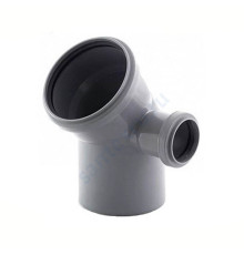 Отвод PP-H с выходом правый серый Дн 110х50х45гр б/нап в/к RTP (РосТурПласт) 11350 