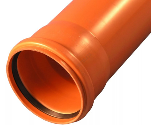 Труба PP-B с раструбом коричневая Дн 110х3,4 б/нап SN4 L=4,0м в/к VALFEX 301100400