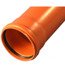 Труба PP-B с раструбом коричневая Дн 160х4,9 б/нап SN4 L=3,0м в/к VALFEX 301600300