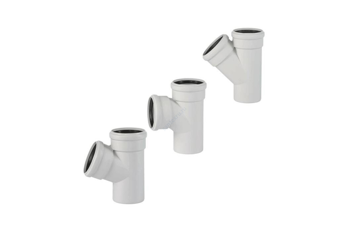 Тройник (PP-MD) переходной бесшумный светло-серый Skolan dB SKEA Дн 110х78х45гр