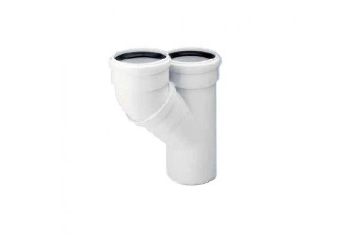 Тройник (PP-MD) параллельный бесшумный светло-серый Skolan dB SKPA Дн 110 