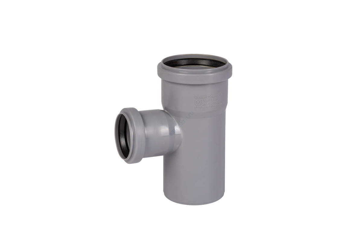 Тройник PP-H переходной серая HT HTEA Дн 110х75х87гр б/нап в/к Ostendorf 115410