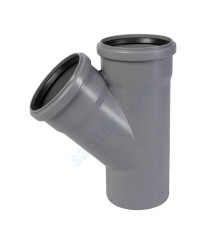 Тройник PP-H серая HT HTEA Дн 40х40х87гр б/нап в/к Ostendorf 111400