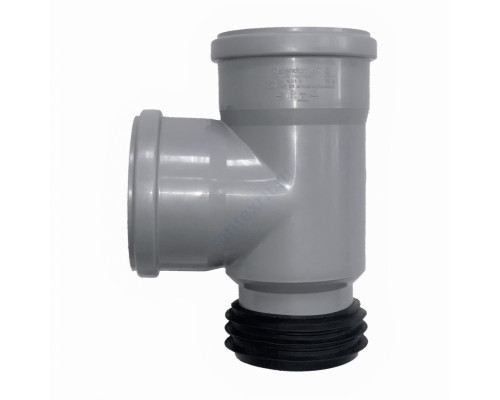Тройник PP-H восстановитель раструба серый HT Дн 110х110х87гр б/нап Ostendorf 115740 