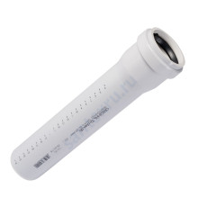 Труба PP-H с раструбом бесшумная белая Дн 110х3,4 б/нап L=1,0м в/к RTP (РосТурПласт) 21048