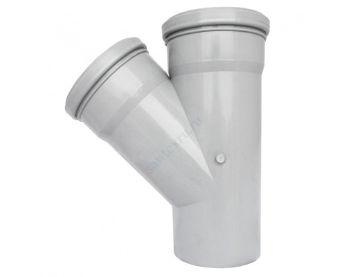 Тройник PP-H серый Дн 32х32х45гр б/нап в/к VALFEX 22032032