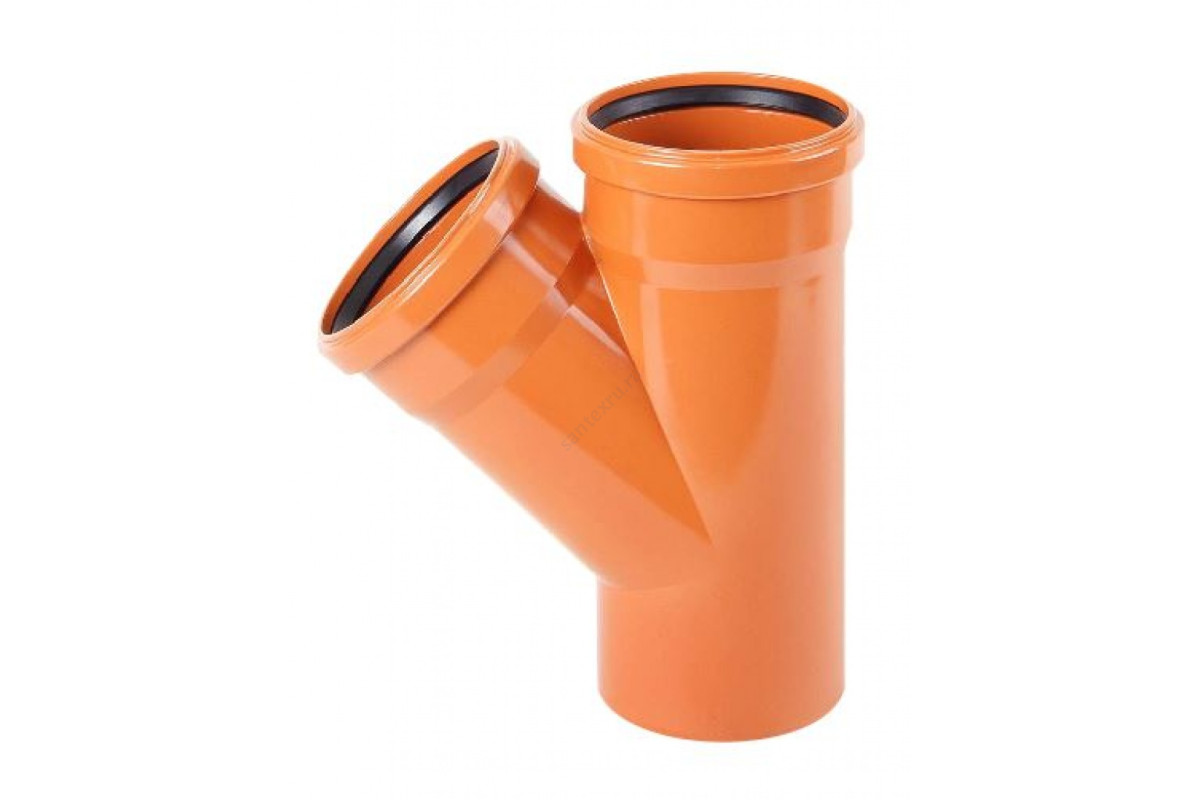 Тройник PP-B коричневый Дн 110х110х45гр б/нап в/к VALFEX 32110110