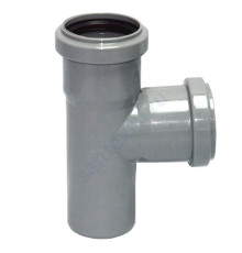Тройник PP-H серый Дн 50х50х45гр б/нап в/к САЗ