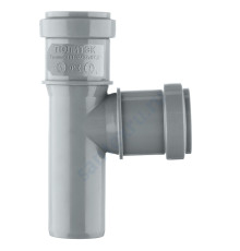 Тройник PP-H серый Дн 50х50х45гр б/нап в/к Политэк 205045