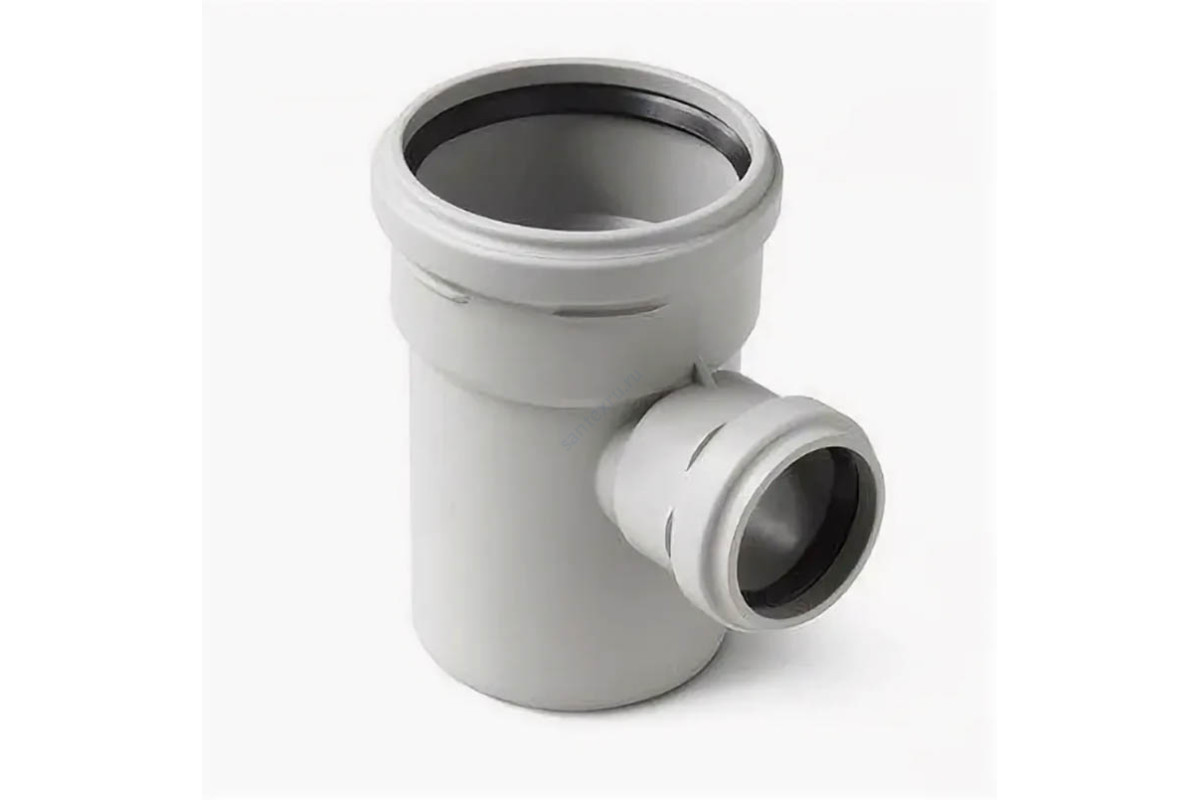 Тройник PP-H переходной бесшумный белый Дн 110х50х45гр б/нап в/к RTP (РосТурПласт) 24557