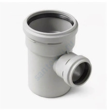 Тройник PP-H переходной бесшумный белый Дн 110х50х45гр б/нап в/к RTP (РосТурПласт) 24557