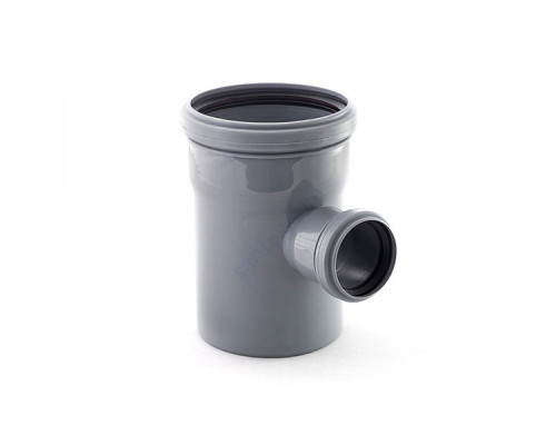 Тройник PP-H переходной серый Дн 50х40х87гр б/нап в/к RTP (РосТурПласт) 16744