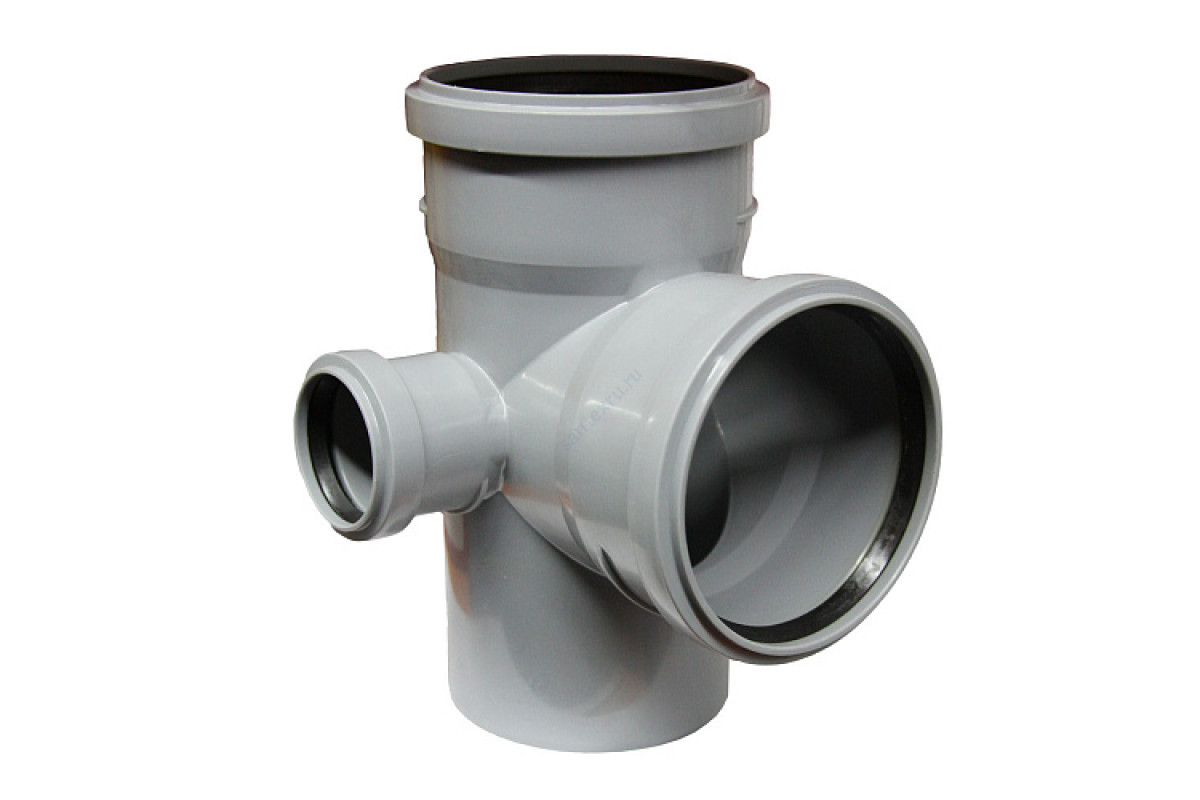 Крестовина PP-H 2-плоскостная левая серая HT HTEDL Дн 110х110х50х87гр б/нап в/к Ostendorf 115950