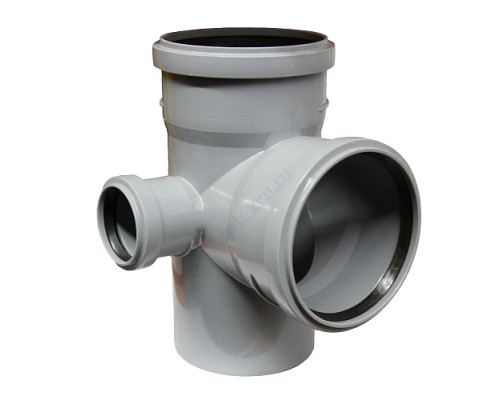 Крестовина PP-H 2-плоскостная левая серая HT HTEDL Дн 110х110х50х87гр б/нап в/к Ostendorf 115950