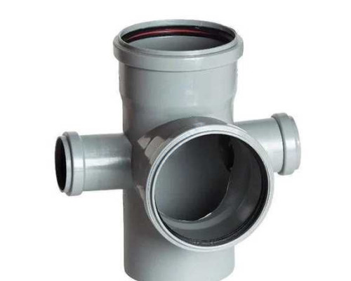 Крестовина PP-H 2-плоскостная левая и правая серая HT HTEDLR Дн 110х50х50х87гр б/нап в/к