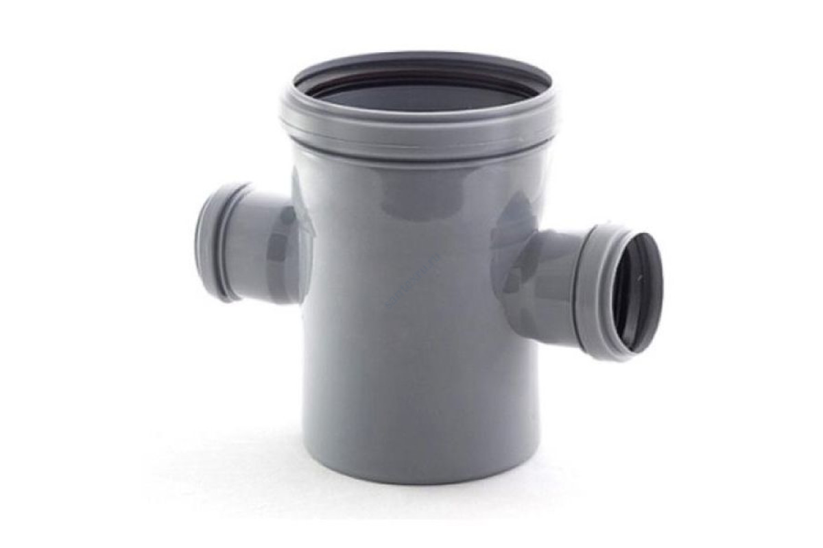 Крестовина PP-H 1-плоскостная серый Дн 50х50х50х87гр б/нап в/к VALFEX 27205050